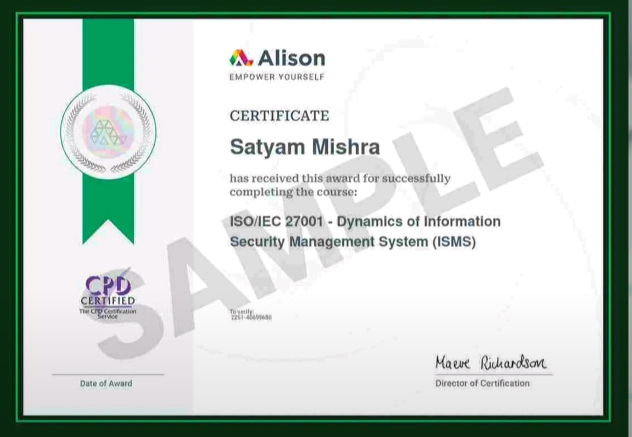 ISO/IEC 27001 Information Security Management System